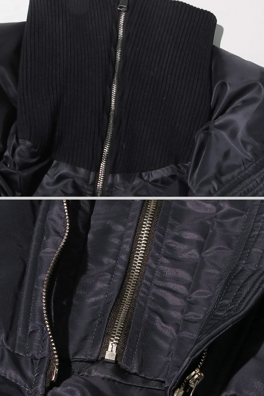 Çift Yaka Tasarımlı Çağdaş Ceket - Siyah