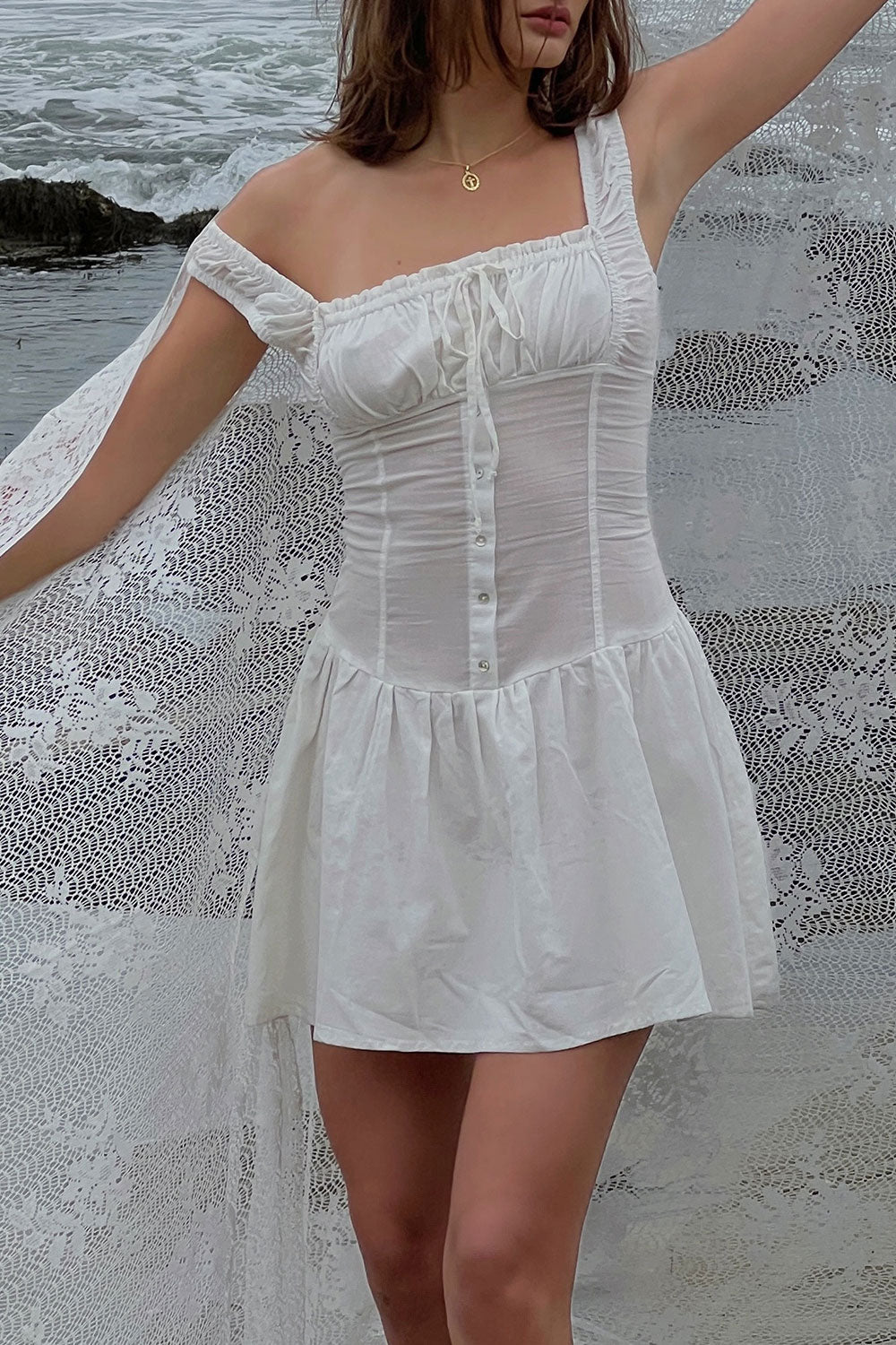 Christa Volanlı Elbise