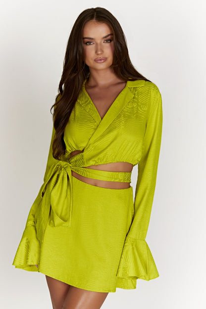 Butka™ Annalise Wrap Üst - Chartreuse