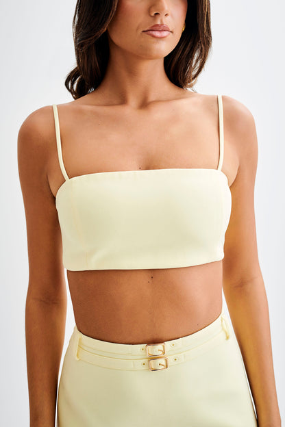 Butka™ Perry Takım Elbise Crop Top - Pastel Limon