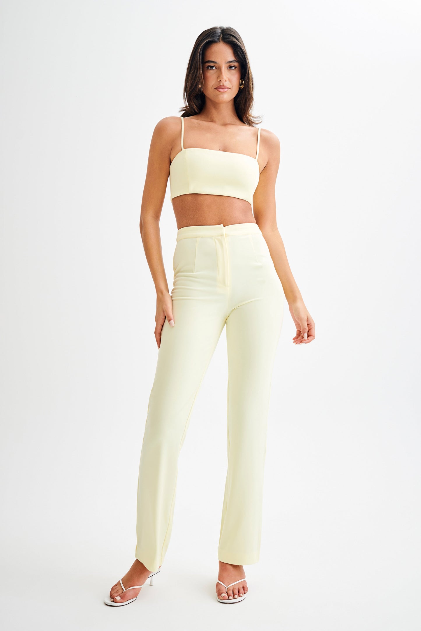 Butka™ Perry Takım Elbise Crop Top - Pastel Limon