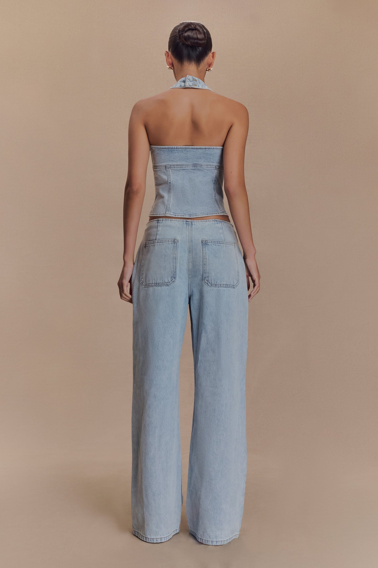 Butka™ Caitlin Mid Bel Denim Flare Jeans - Açık Mavi