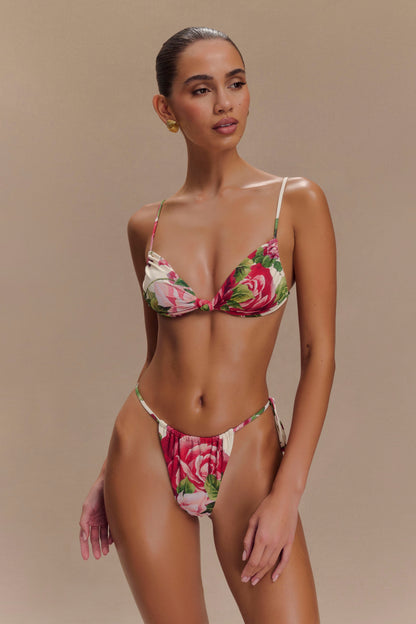 Butka™ Andie Dantelli Telli Yan Bikini Altı - Sonia Rose Print