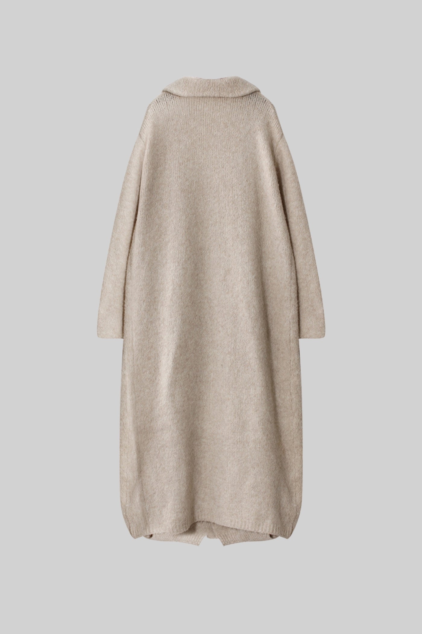 Heykelsi Volan Detaylarına Sahip Örme Üç Parçalı Takım - Bej