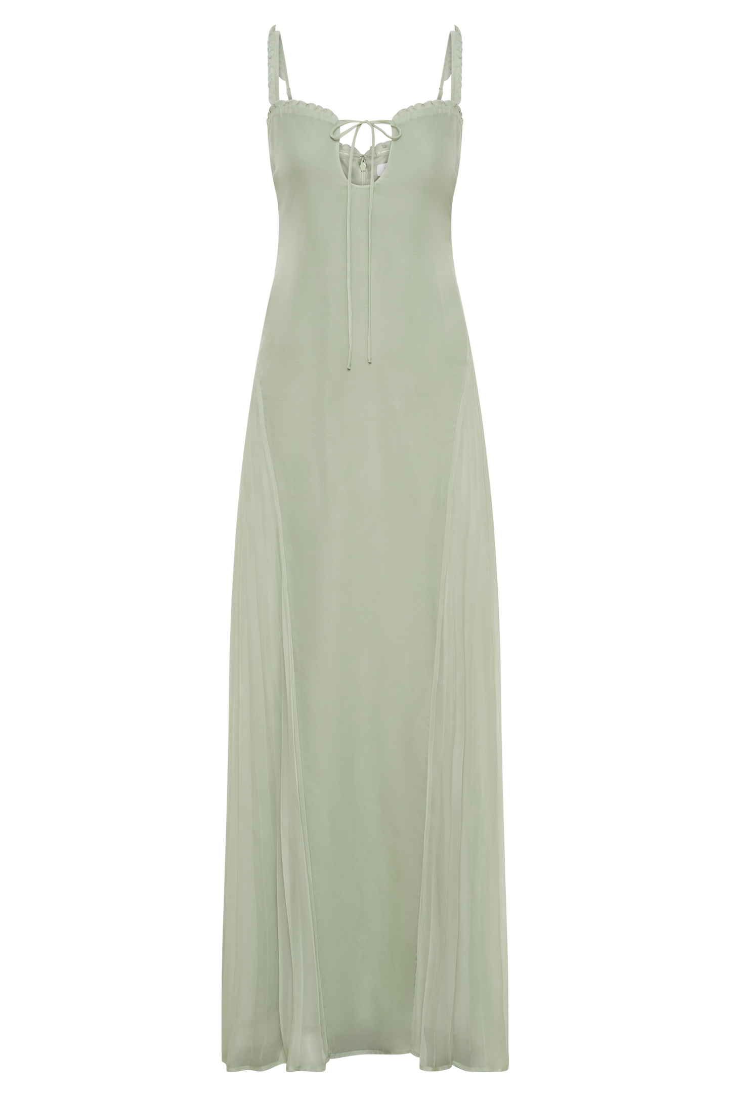 Butka™ Saira Şifon Maxi Elbise - Pastel Yeşil