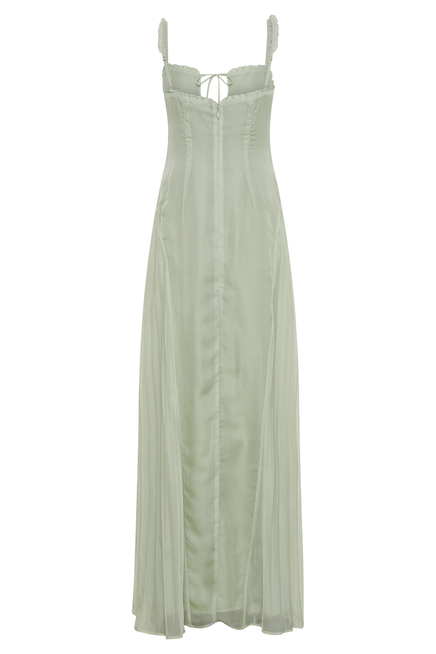 Butka™ Saira Şifon Maxi Elbise - Pastel Yeşil