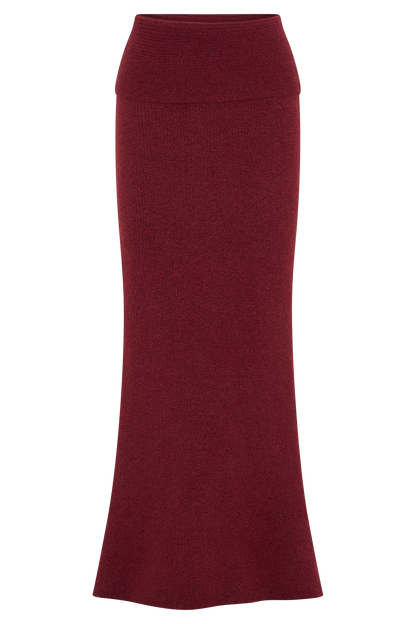 Butka™ Charlotte Örgülü Uzun Etek - Merlot