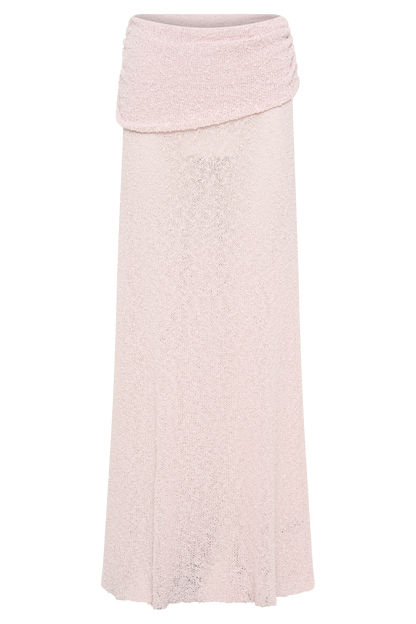 Butka™ Petra Dantelli Örgü Maxi Etek - Misty Rose