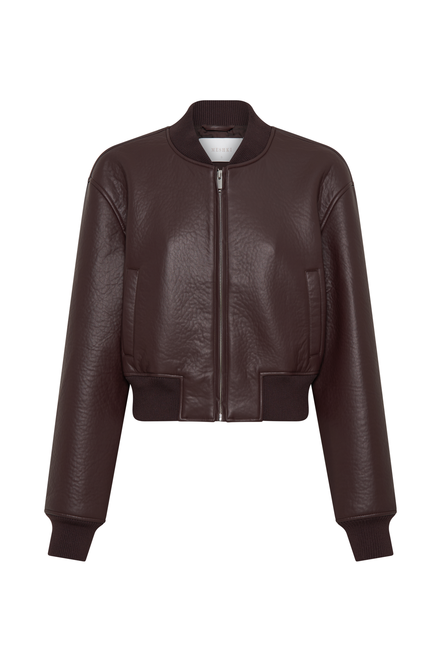 Butka™ Codi Suni Deri Bomber Ceket - Merlot