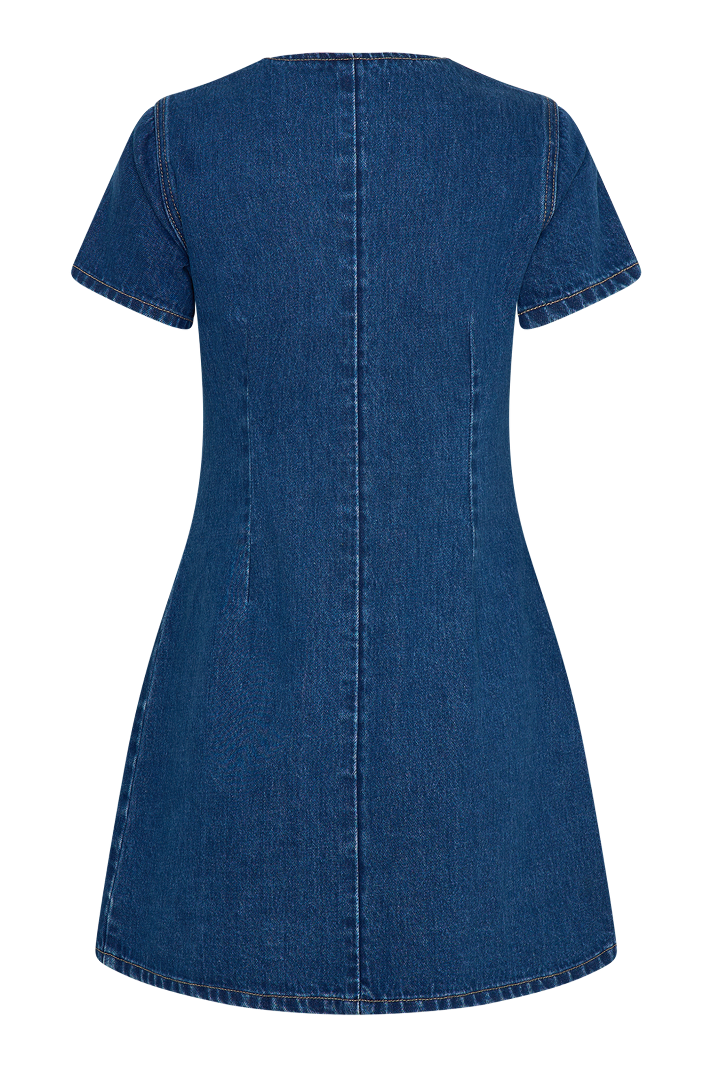 Butka™ Monica Sweetheart Denim Mini Elbise - Koyu Mavi