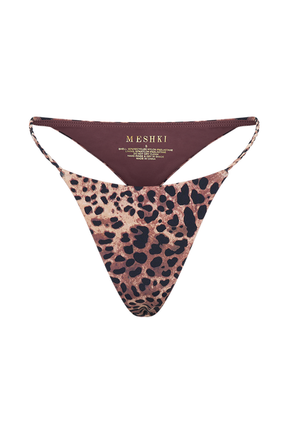 Butka™ Melika Örgülü Bikini Altı - Leopar Desenli