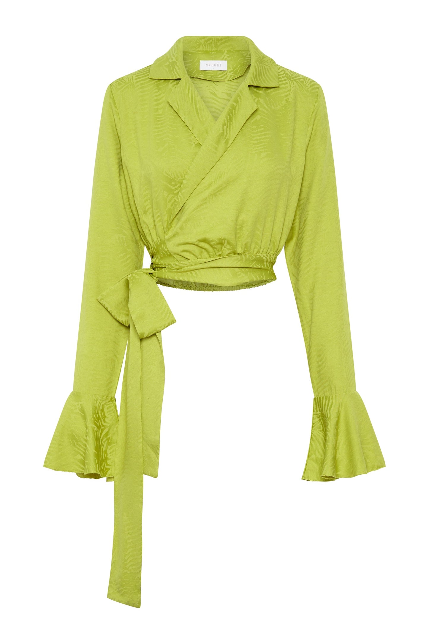 Butka™ Annalise Wrap Üst - Chartreuse