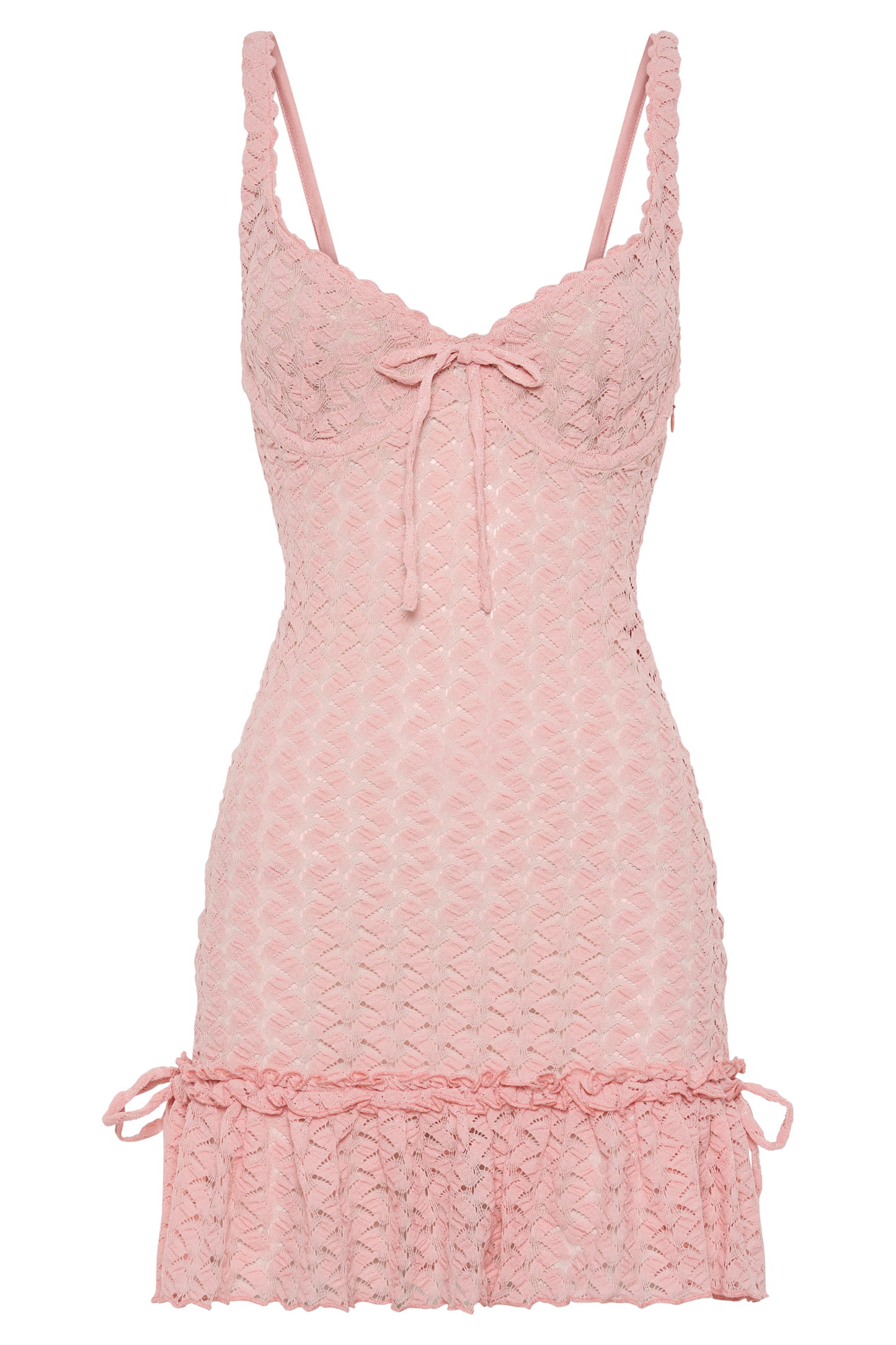 Butka™ Marietta Cupped Dantel Mini Elbise - Peri Floss Pembe