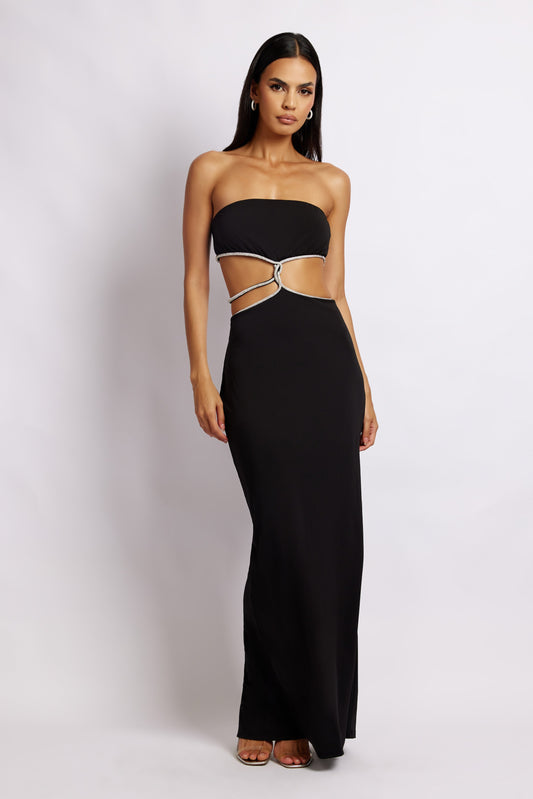 Billie Maxi Elbise - Siyah