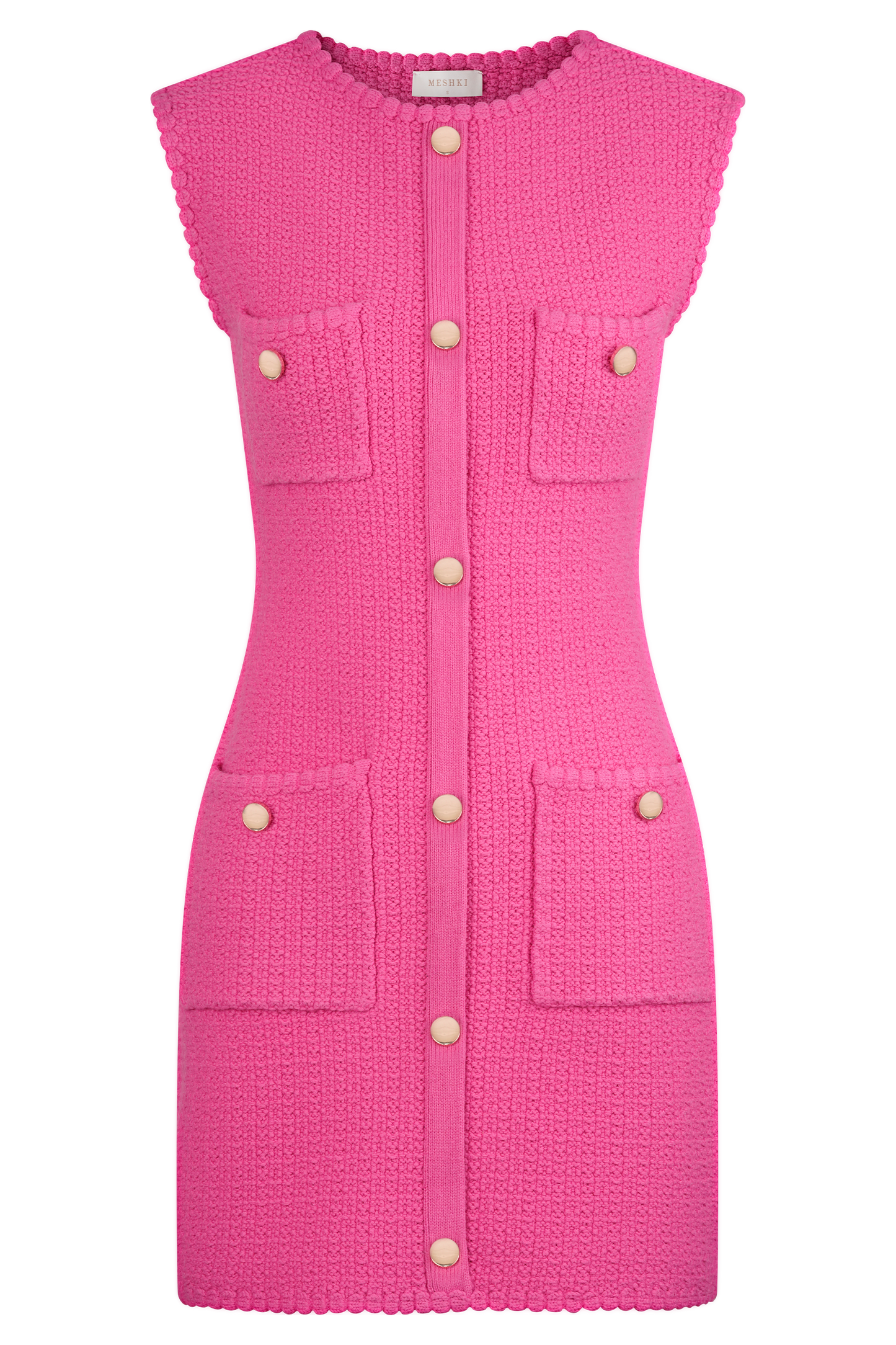 Butka™ Mia Triko Mini Elbise - Pembe