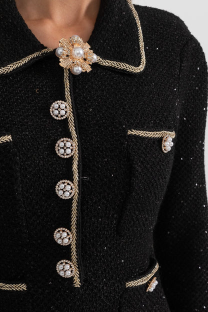 Örme Dokulu Elbise - Siyah