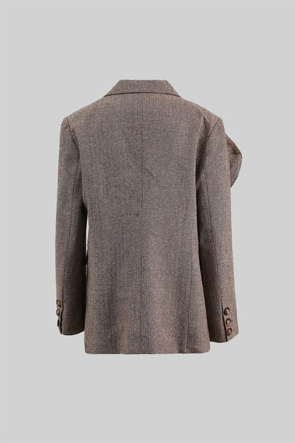 Balıksırtı İki Parçalı Çiçek Takımı - Kahverengi