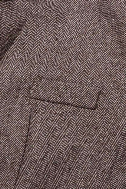 Balıksırtı İki Parçalı Çiçek Takımı - Kahverengi