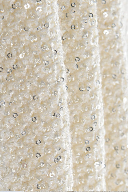 Örgü Dokulu Elbise - Fildişi