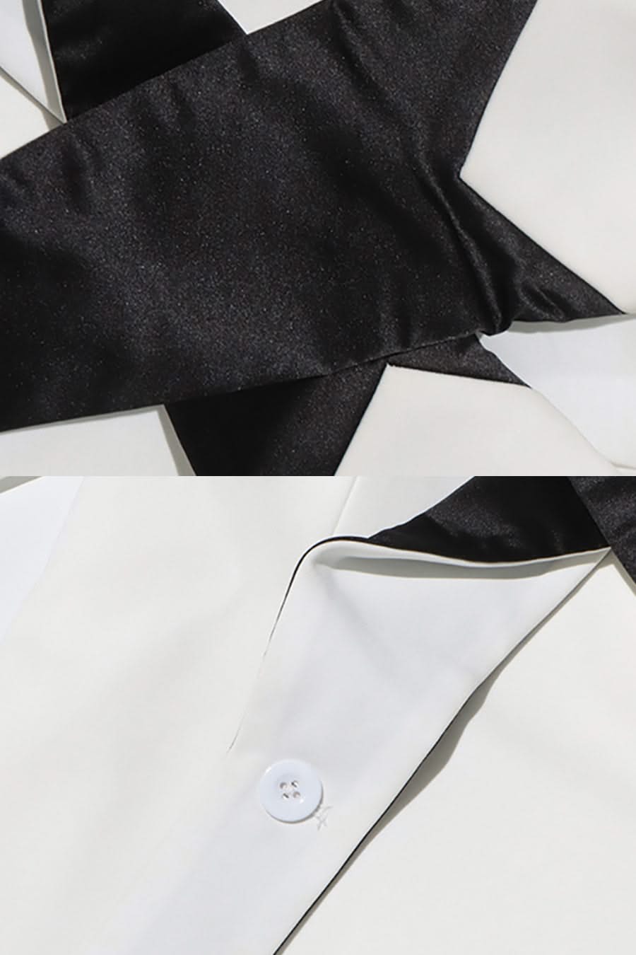 Stellar Çift Düğmeli Blazer - Beyaz