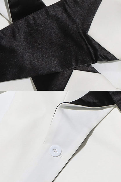 Stellar Çift Düğmeli Blazer - Beyaz