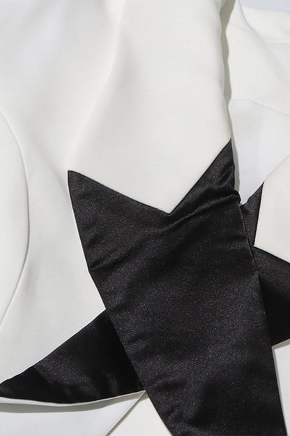 Stellar Çift Düğmeli Blazer - Beyaz